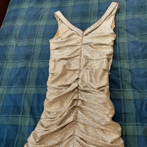Express Gold Midi Dress - Picture 3 of 3
